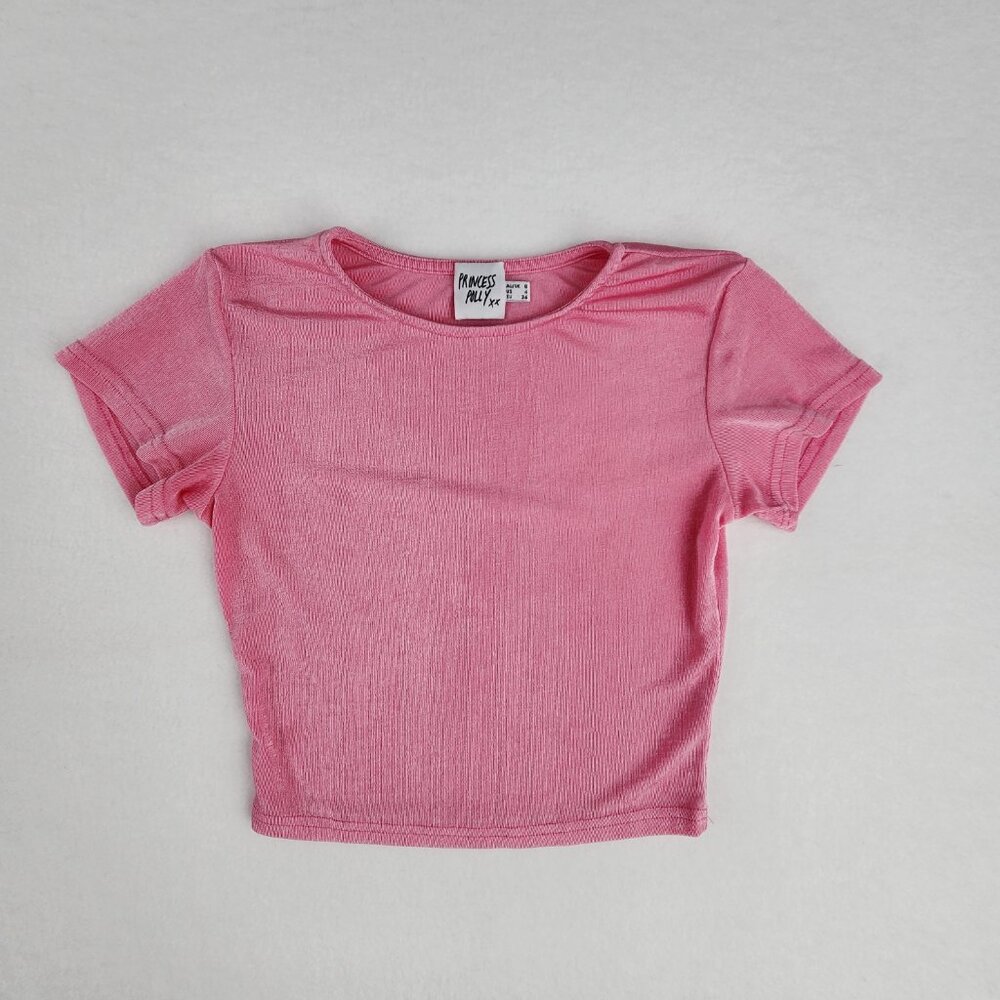 Princess Polly Women's Short Sleeve Top Size 4 Pink